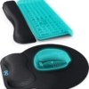 Everlasting Comfort Mouse Pad with Wrist Support - Includes Keyboard Wrist Rest - Ergonomic Memory Foam Desk Cushion for Carpal Tunnel - Computer, Laptop, Typing and Gaming Accessories